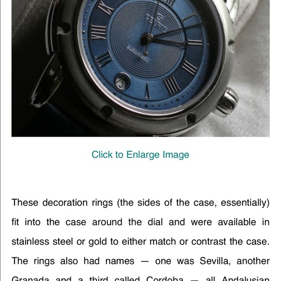 NIB GEVRIL first generation blue face watch - Picture 3 of 14